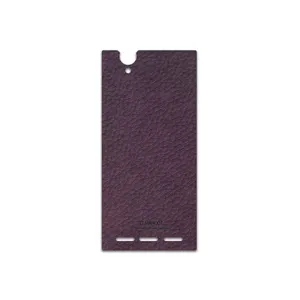 MAHOOT Purple-Leather Cover Sticker for Sony Xperia T2 Ultra