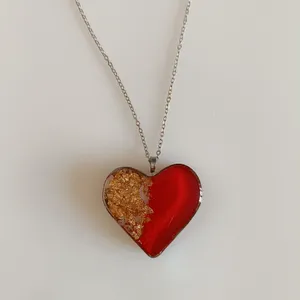 گردنبند دست ساز زنانه مدل قلب کد 2