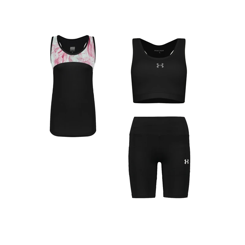 ست سه تکه لباس ورزشی زنانه مدل 1801-69-3601