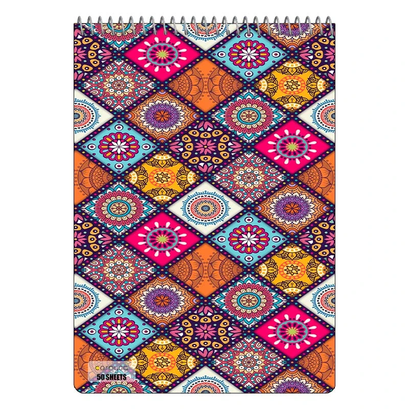 دفتر نقاشی 50 برگ سیمی کارنیکا طرح پترن ایرانی Persian Pattern کد 14266