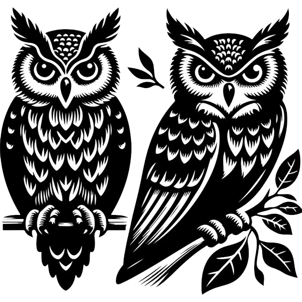 استیکر پارچه و لباس پاد آفرین طرح جغد کد 4164