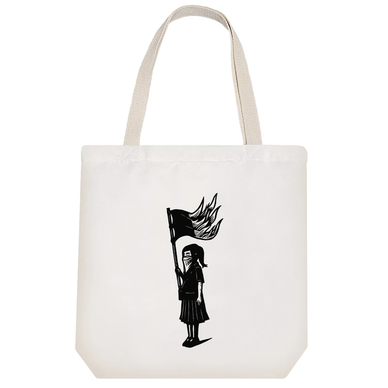 ساک خرید پارچه ای خندالو طرح پیروزی مدل توت بگ کد 6817