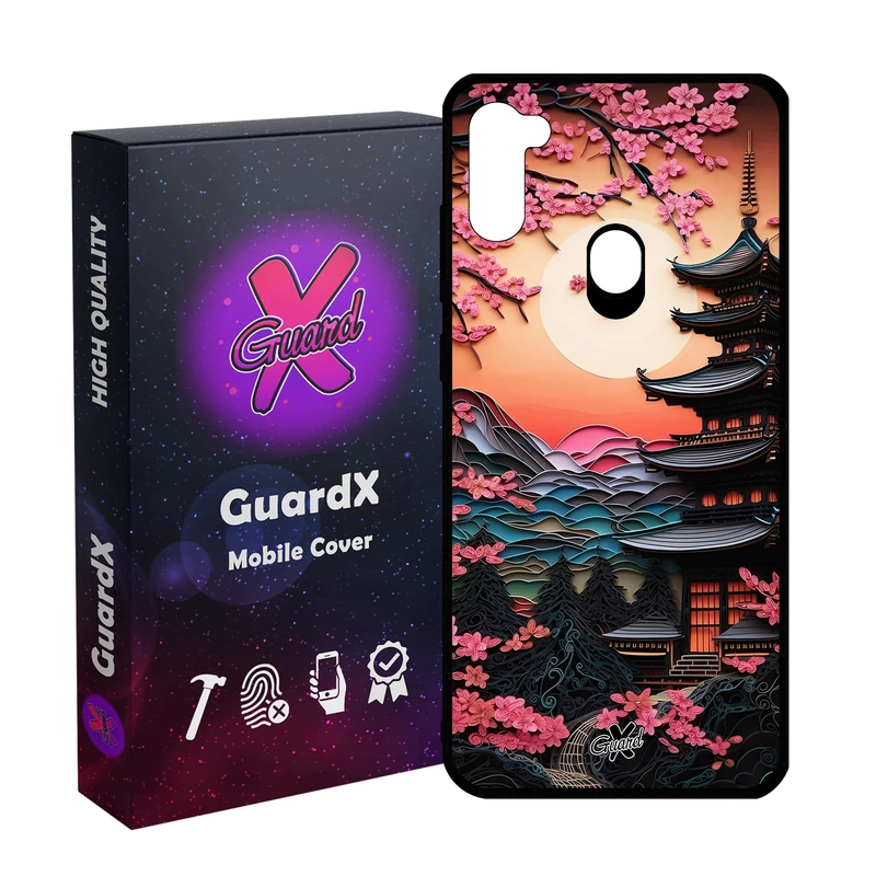 کاور گارد ایکس طرح معبد ژاپن مدل Glass10582 مناسب برای گوشی موبایل سامسونگ Galaxy A11/M11