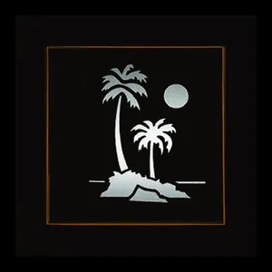 تابلو نقره طرح نخل و جزیره کد373