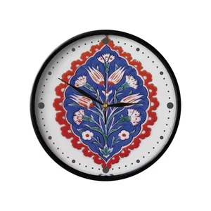 ساعت دیواری مدوپد طرح کاشی گل‌مرغی مدل png00023