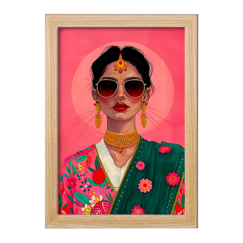 تابلو خندالو مدل دختر هندی کد F6022