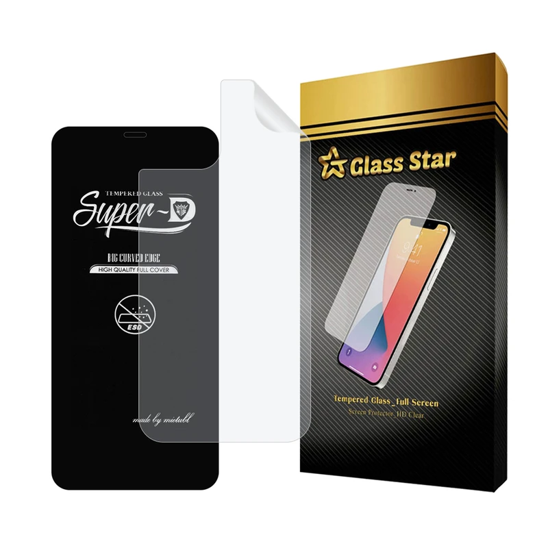 محافظ صفحه نمایش گلس استار مدل SUPNABKGS مناسب برای گوشی موبایل اپل iPhone 12 Pro Max  به همراه محافظ پشت گوشی