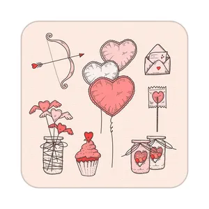 زیر لیوانی کاکتی طرح عاشقانه مدل mp38157