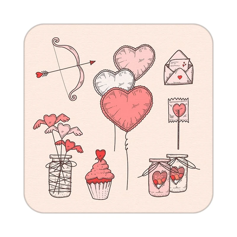 زیر لیوانی کاکتی طرح عاشقانه مدل mp38157