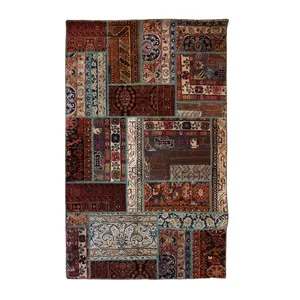 کلاژ فرش دستبافت چهارمتری مدل چهل تکه کد  NKP.CO.C52
