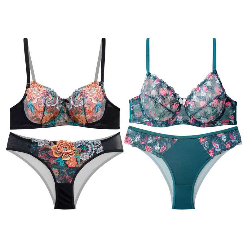 ست شورت و سوتین زنانه نوشه پوش کد 84006-84013 مجموعه 2 عددی