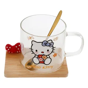ماگ مدل هلو کیتی به همراه زیر لیوانی