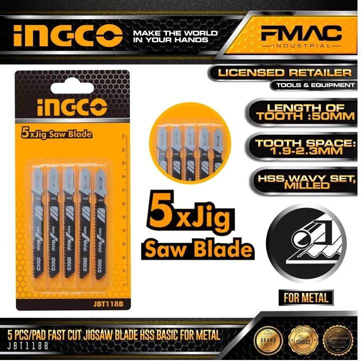 تیغه اره عمودبر اینکو مدل JBT-118B مجموعه 5 عددی