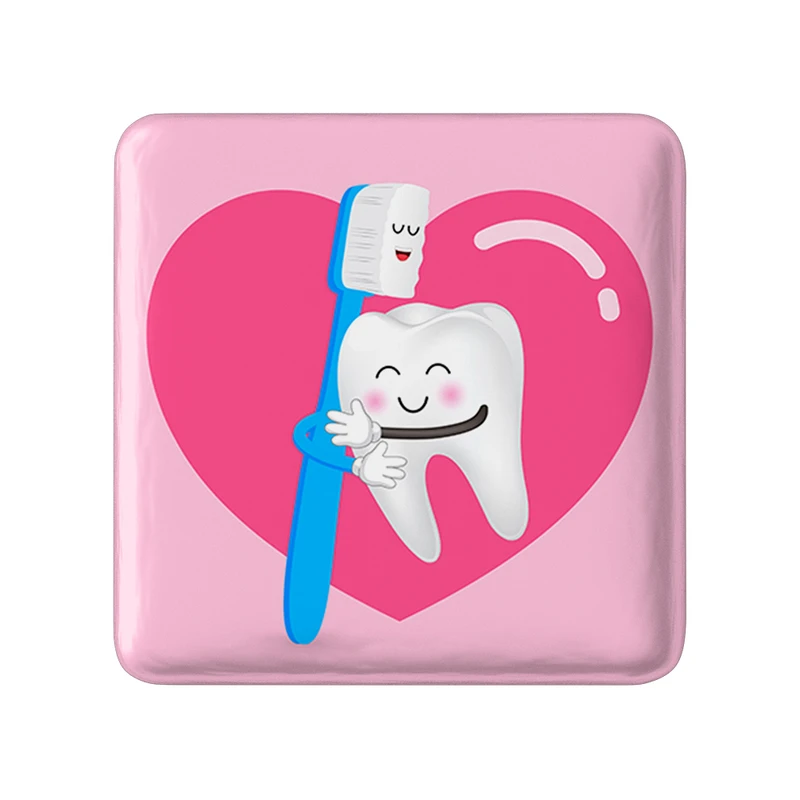 پیکسل خندالو طرح دندان و دندان پزشکی کودکانه مدل مربعی کد 36727