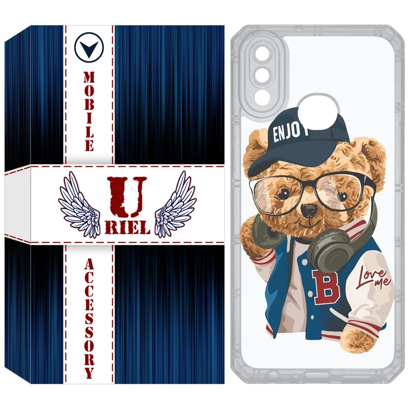 کاور یوریل قاب مدل Clear کد 35 طرح تدی مناسب برای گوشی موبایل سامسونگ Galaxy A10S / M10S