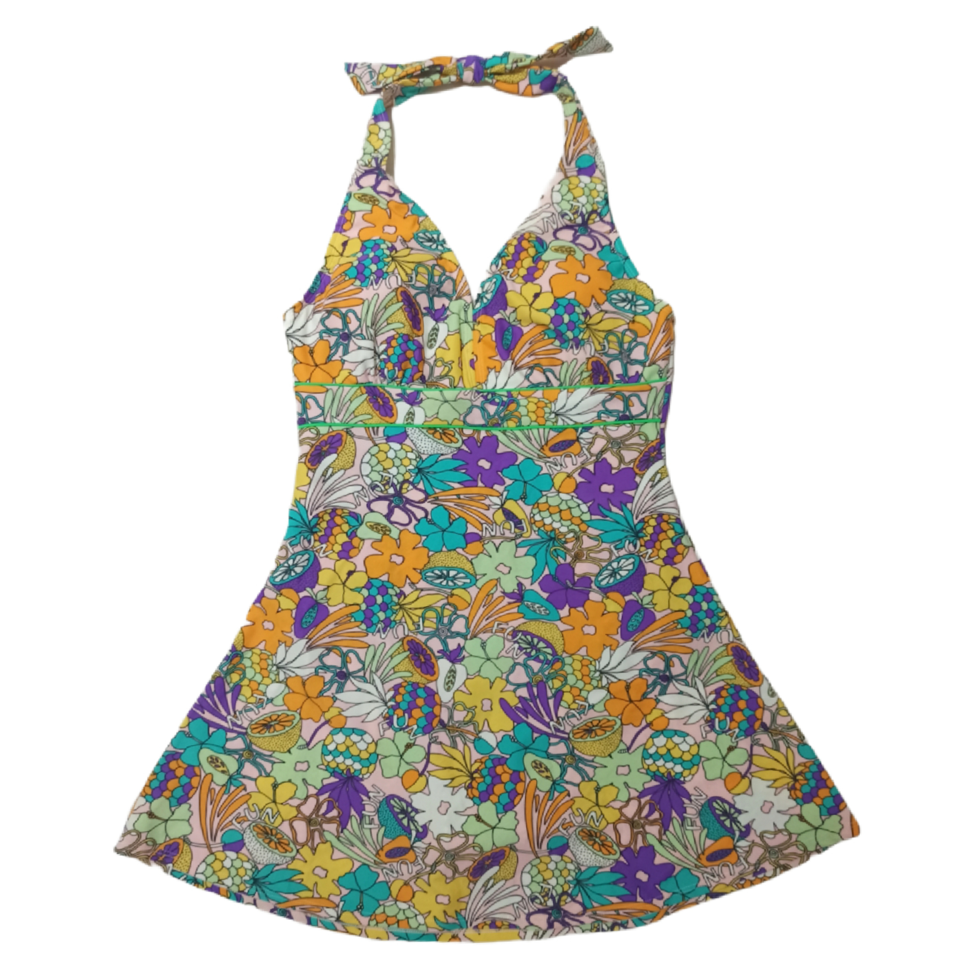 مایو زنانه مدل دامن دار پشت گردنی کد ۰۰۱