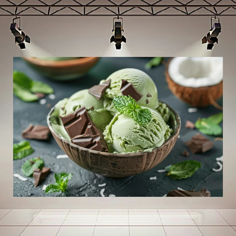 پوستر طرح بستنی نعنایی مدل کاکائو کد AR303484