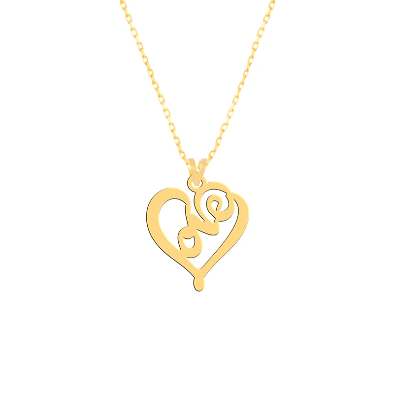 گردنبند طلا 18 عیار زنانه فرشته مدل WNLZ-000394 LOVE