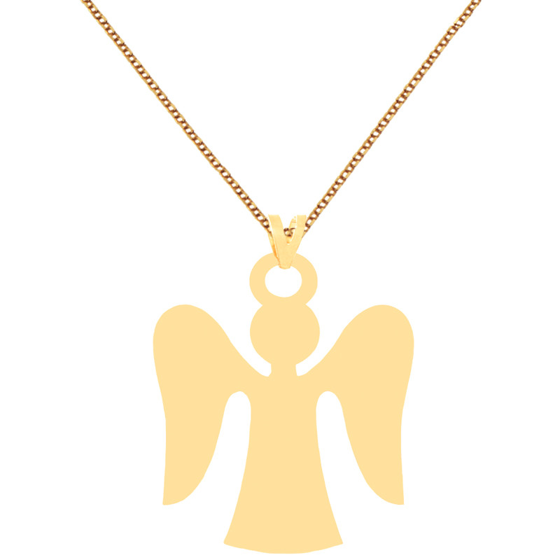 گردنبند طلا 18 عیار زنانه کرابو طرح فرشته مدل Kr7117