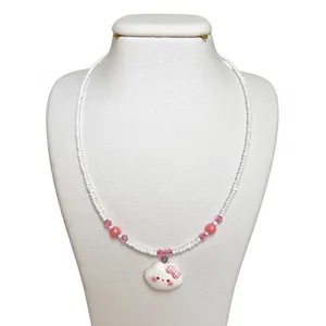 گردنبند دست ساز زنانه مدل منجوقی آویز ابر