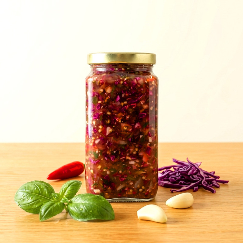 ترشی سنتی سیر بادمجان ریحان‌شاپ - ۴۸۰ گرم