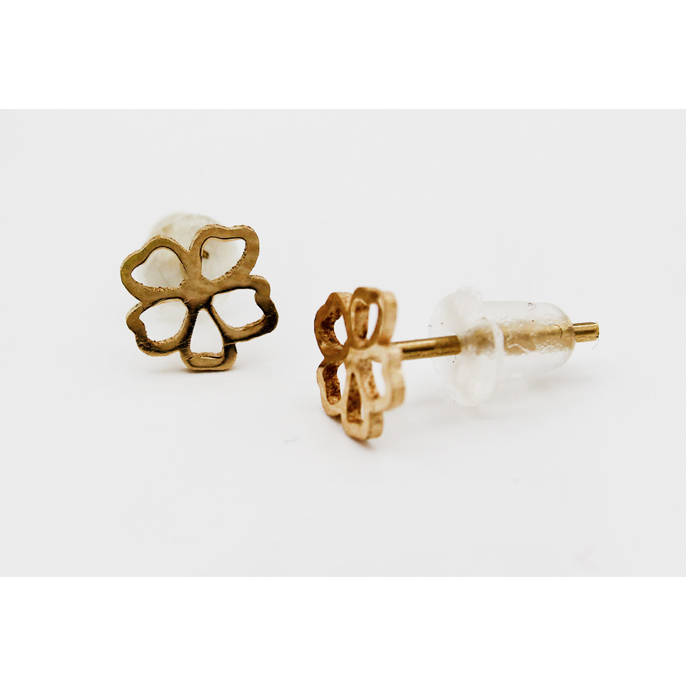 گوشواره طلا 18 عیار دخترانه رزالیا مدل Diamond-GEA-014