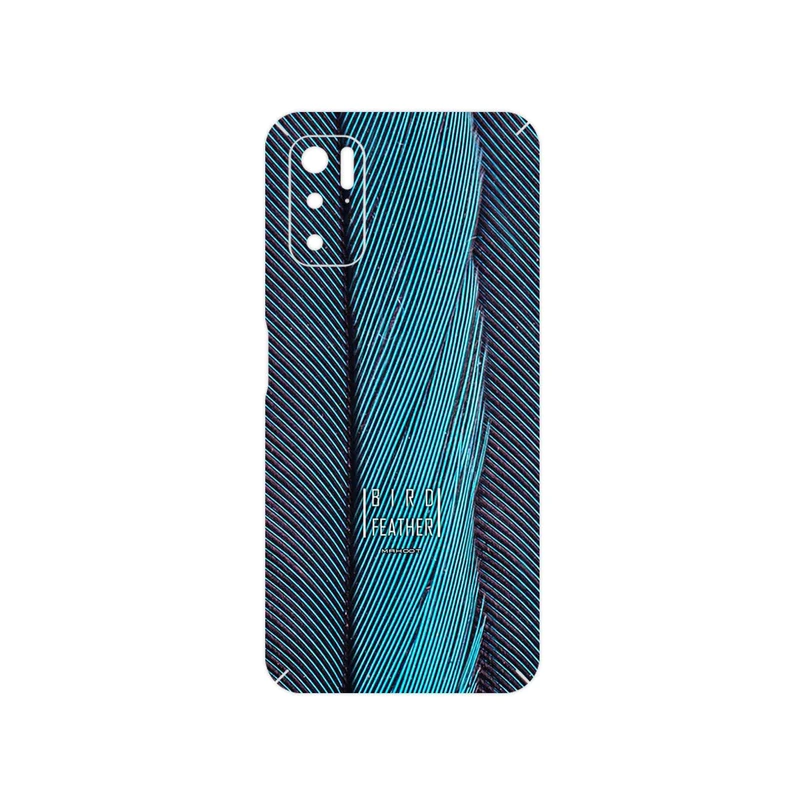برچسب پوششی ماهوت مدل Turquoise feathers مناسب برای گوشی موبایل شیائومی Poco M3 Pro 5G