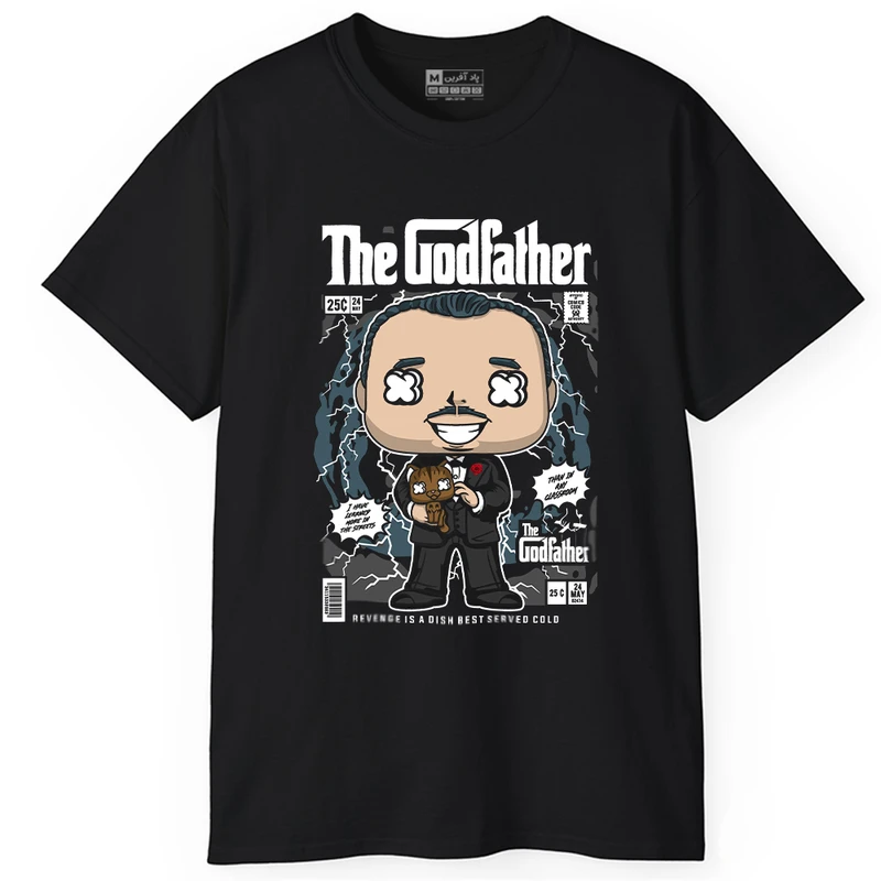 تی شرت آستین کوتاه مردانه پاد آفرین مدل گادفادر کد PT369