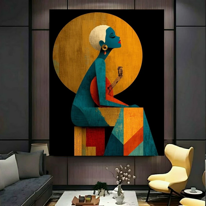 پوستر طرح انتزاعی مدل مینیمال آفریقایی کد BK25089