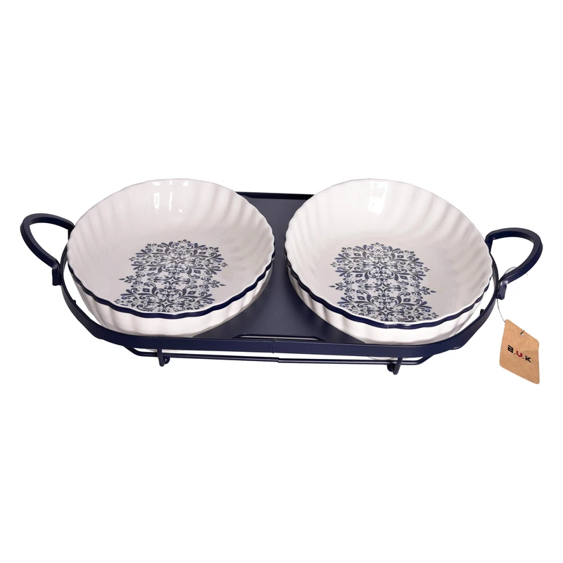 ظرف سرو بی وی کی مدل آترین کد 475543 مجموعه 2 عددی