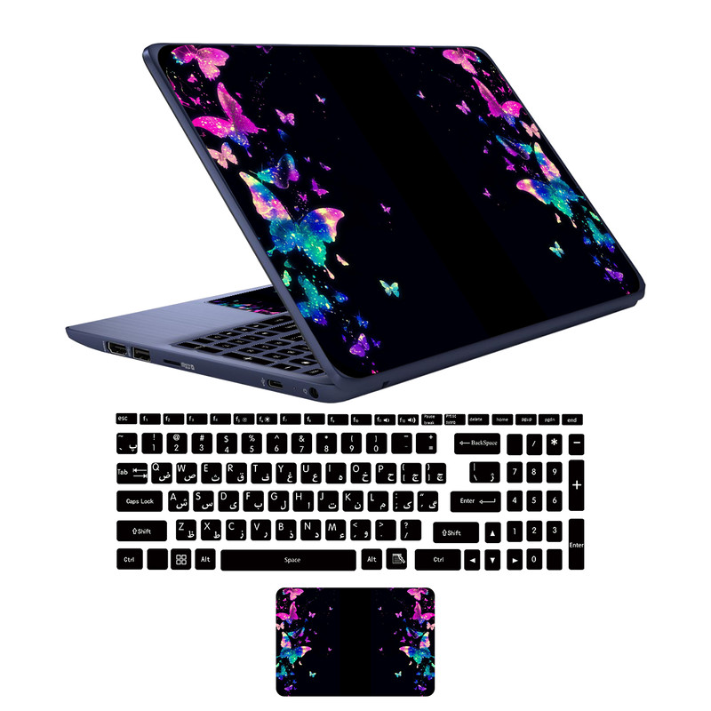 استیکر لپ تاپ کد but-02 به همراه برچسب حروف فارسی کیبورد