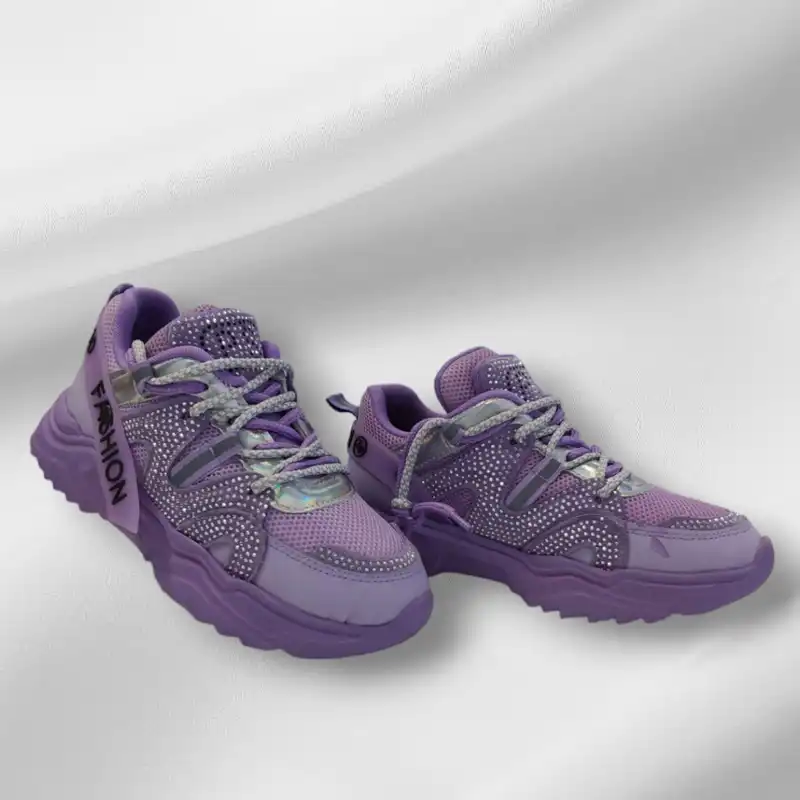 کفش پیاده روی دخترانه مدل نگین دار