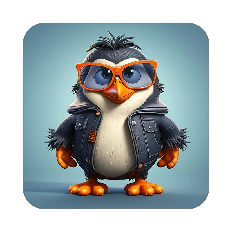 زیر لیوانی کاکتی طرح حیوانات کارتونی مدل mp27593