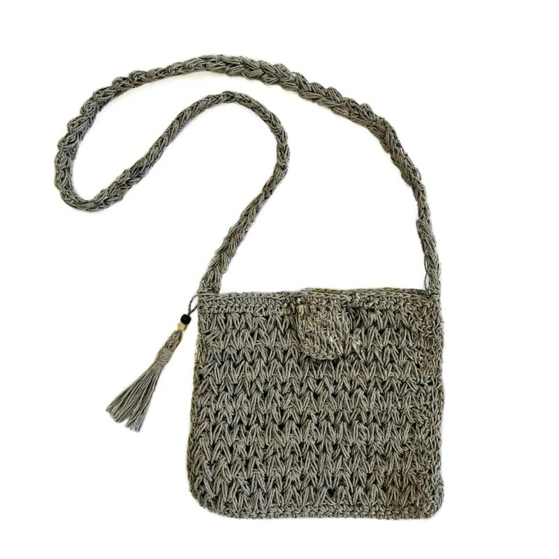 کیف دوشی دست دوز زنانه مدل رافیا کد Rafia 222