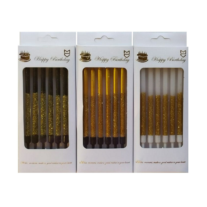 شمع تولد مدل مدادی بسته 6 عددی