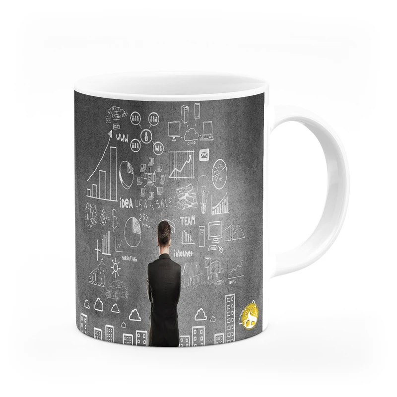 ماگ هومرو طرح بیزینس و جملات انگیزشی مدل MG8348