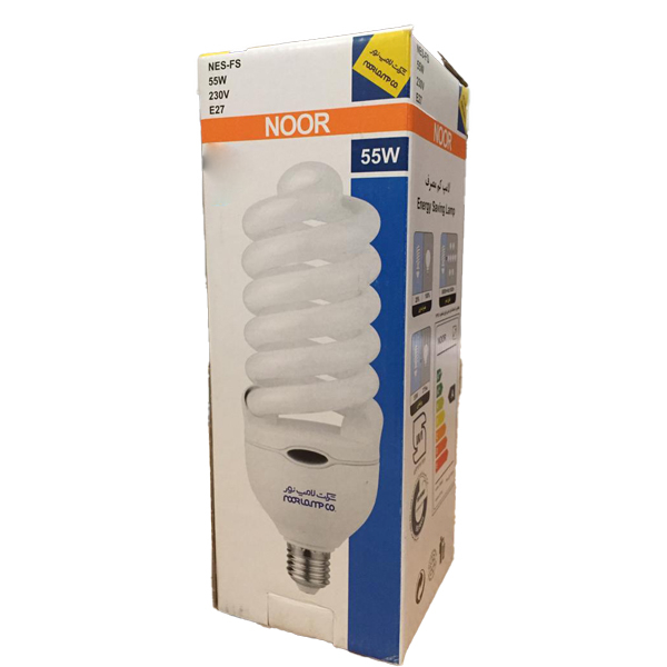 لامپ کم مصرف 55 وات لامپ نور مدل BL پایه E27 بسته 2 عددی