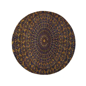 پادری مدل دایره طرح کلاسیک کد 5666 سایز 90 × 90 سانتی متر 
