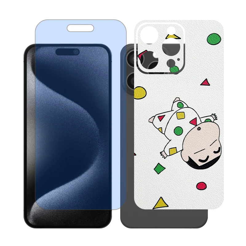 محافظ صفحه نمایش آنتی بلو گلس مدل Together مناسب برای گوشی موبایل اپل iPhone 15 Pro Max به همراه برچسب پوششی پشت گوشی