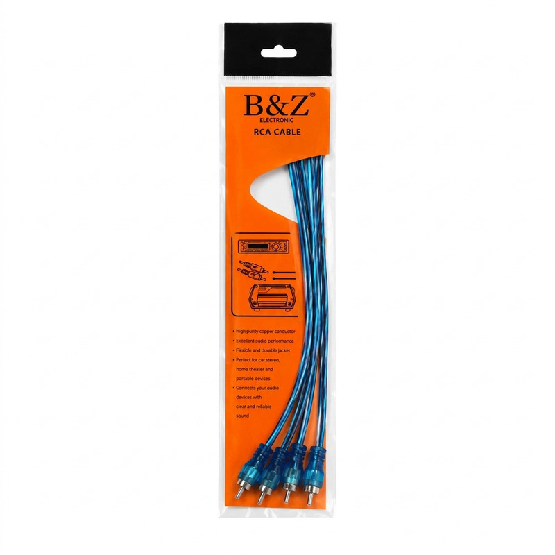 کابل تبدیل 1به2 RCA خودرو مدل B&Z بسته دو عددی