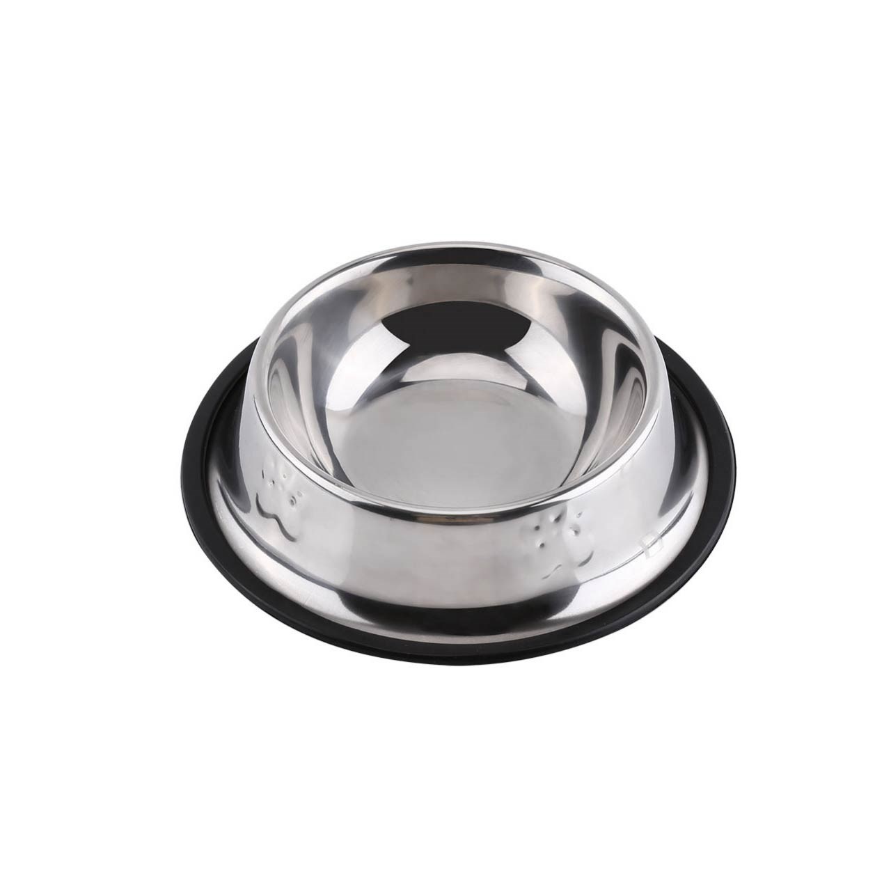 ظرف غذای حیوانات خانگی مدل Anti-Slip Steel Bowl-S قطر 10.5 سانتی متری