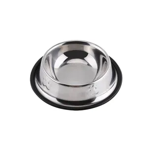 ظرف غذای حیوانات خانگی مدل Anti-Slip Steel Bowl-S قطر 10.5 سانتی متری