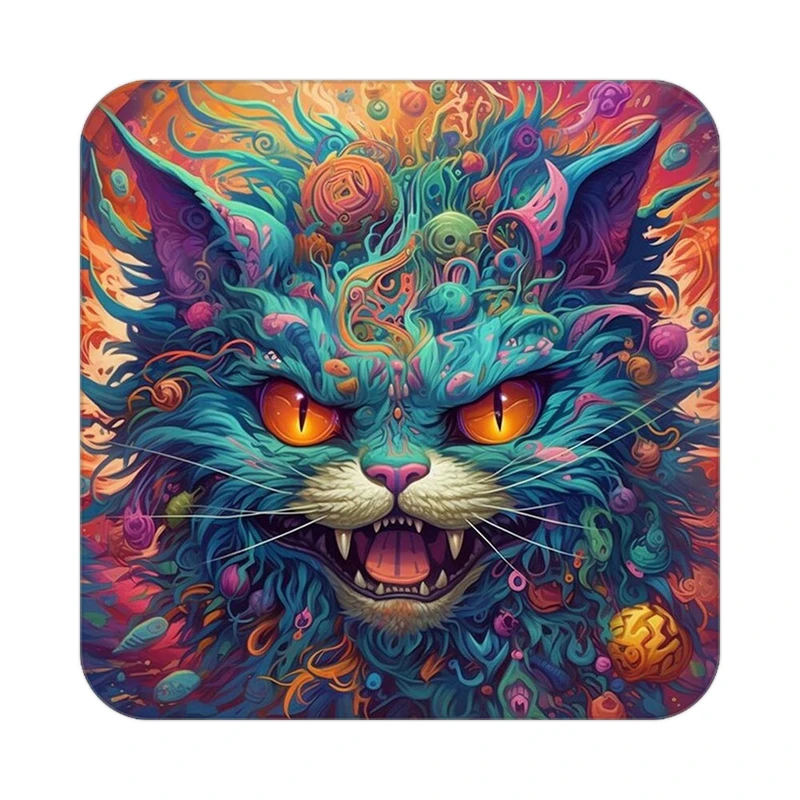 زیر لیوانی کاکتی طرح حیوانات رنگی مدل mp25703