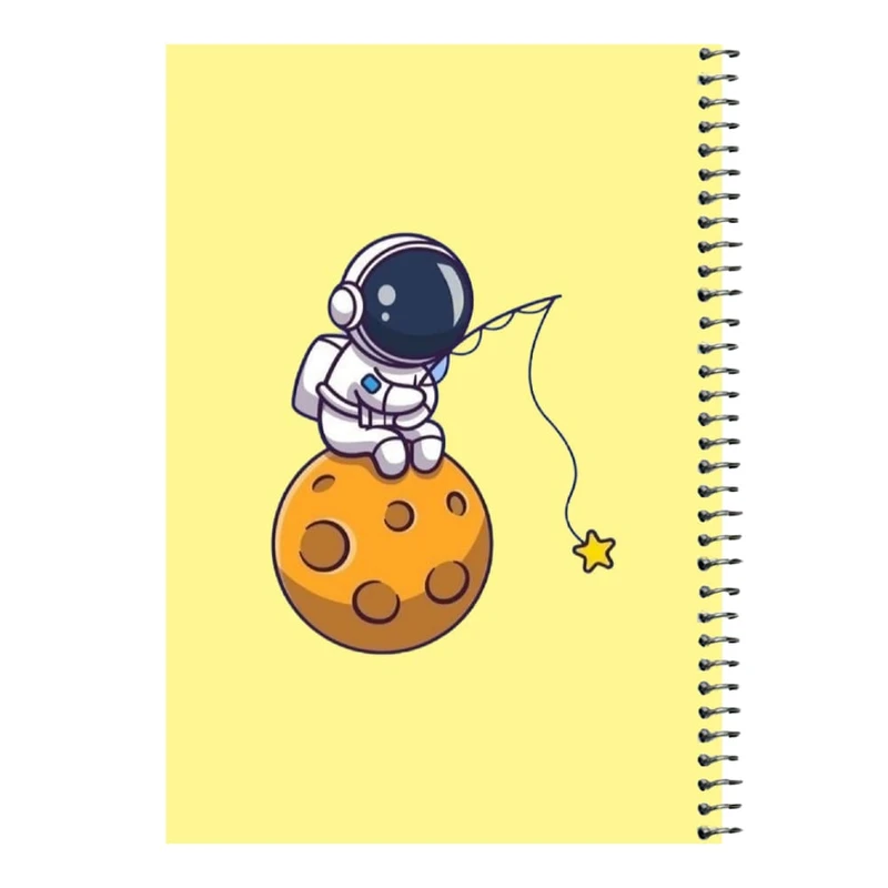 دفتر مشق 80 برگ اس جی مدل فضانورد و ماه کد۳  