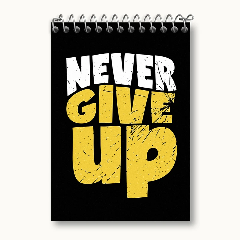 دفتر یادداشت 50 برگ خندالو مدل Never Give Up کد N867