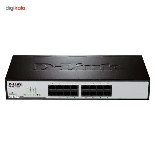 عکس شماره 2 : سوییچ 16 پورت غیر مدیریتی و دسکتاپ دی-لینک مدل des-1016d