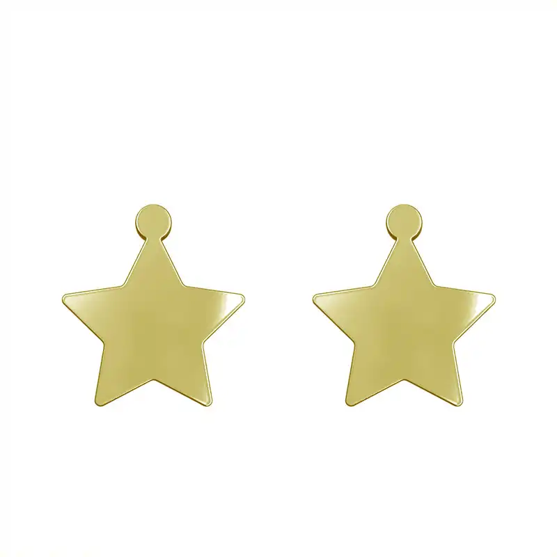 گوشواره طلا 18 عیار زنانه مدوپد مدل ستاره کد GA1-15514