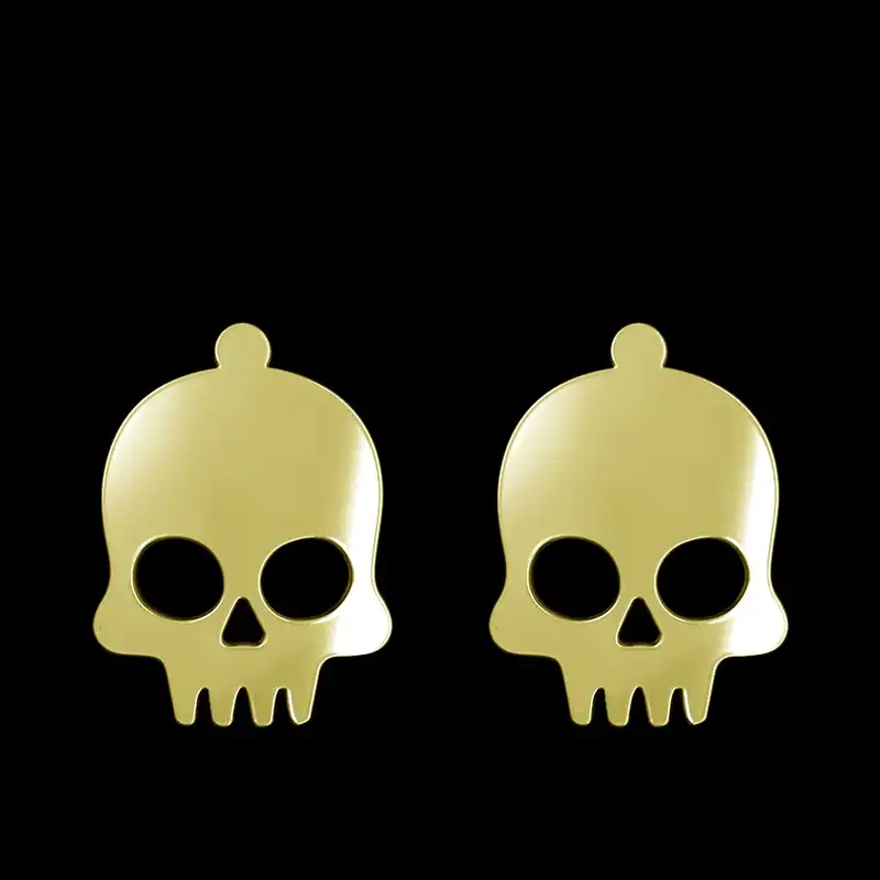 گوشواره طلا 18 عیار زنانه مدوپد مدل جمجمه کد GA1-15642