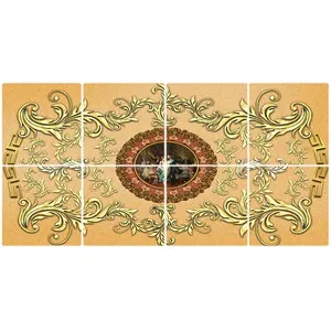 تایل سقفی طرح کلاسیک کد 3D2056-8 سایز 60x60 سانتی متر مجموعه 8عددی