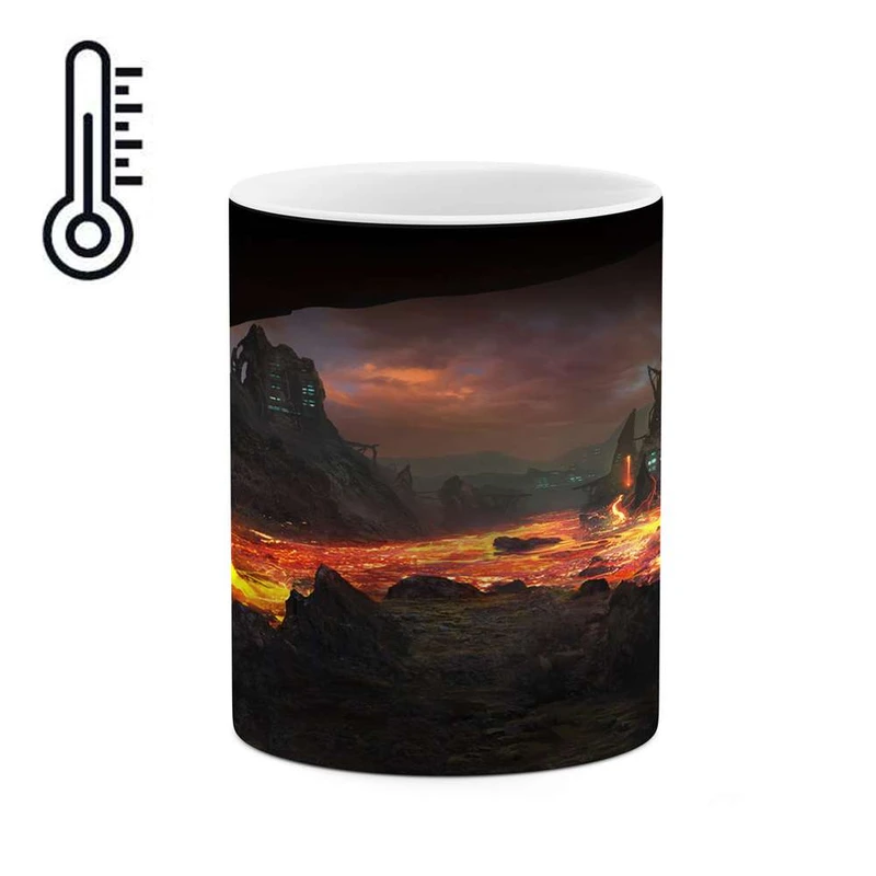 ماگ حرارتی کاکتی مدل نقاشی کد mgh13873